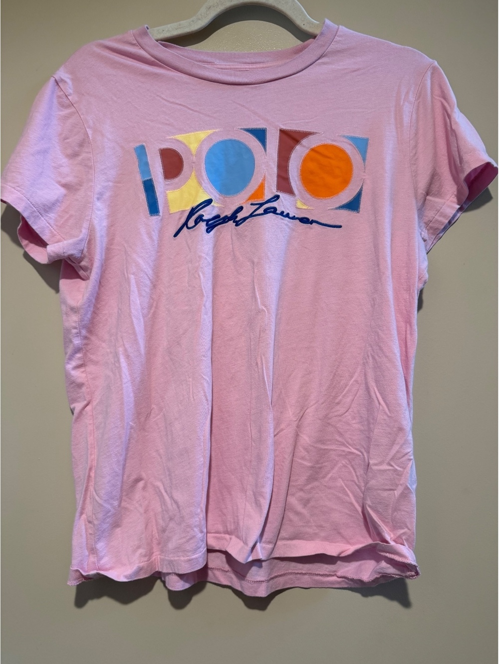 Women’s Polo Ralph Lauren Pink Cotton T-Shirt Large